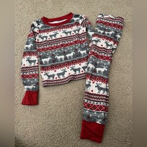 Cozy Kids Waffle Pajamas with Reindeer - Christmas Children’s Place Size 4